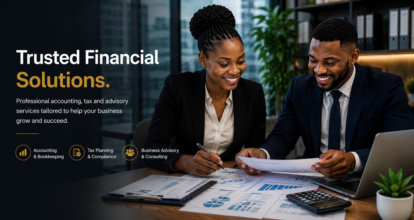 Trusted financial solutions — Faranani Chartered Accountants team at work