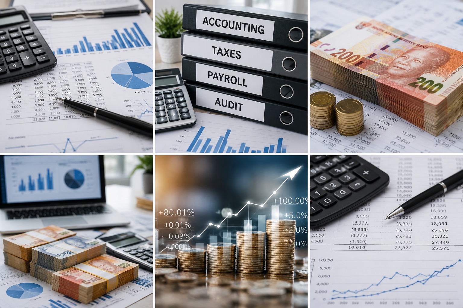Financial growth, rand notes and accounting ledgers